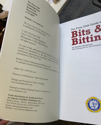 The Pony Club Guide To Bits and Bitting,Carolyn Henderson NEW
