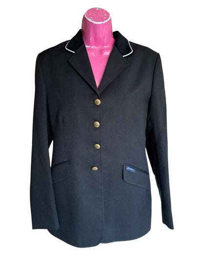 Black john Whitaker unisex competition/show jacket size 36 (approx ladies size 12)