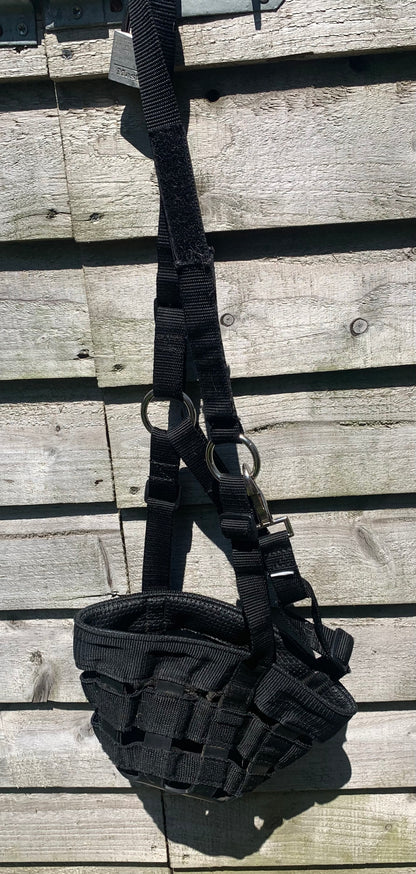 Black Cob size grazing muzzle good condition