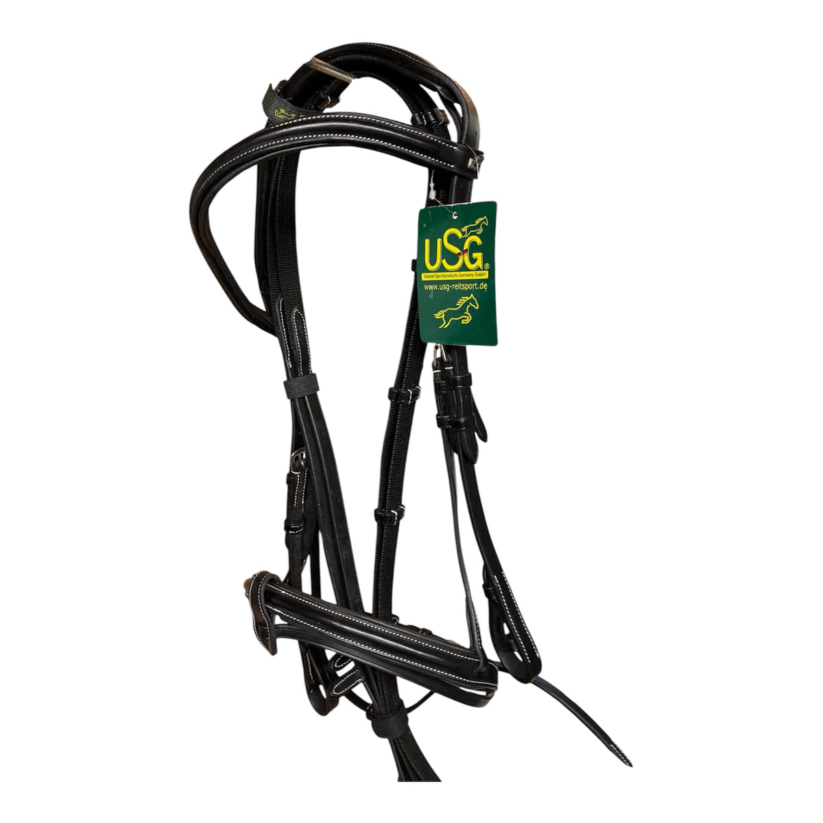 New with tag
USG black full size athena anatomical leather bridle