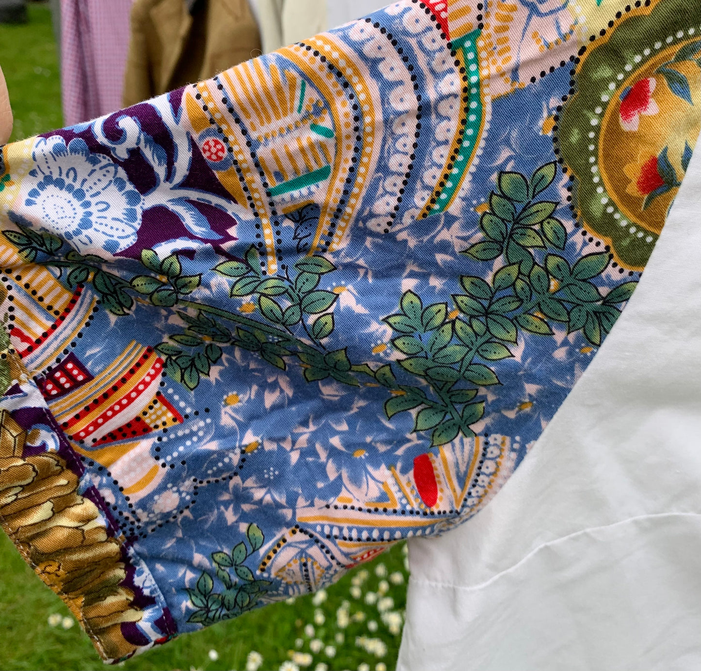 Size 14 show shirt with unique pattern detail by Equi-shirts