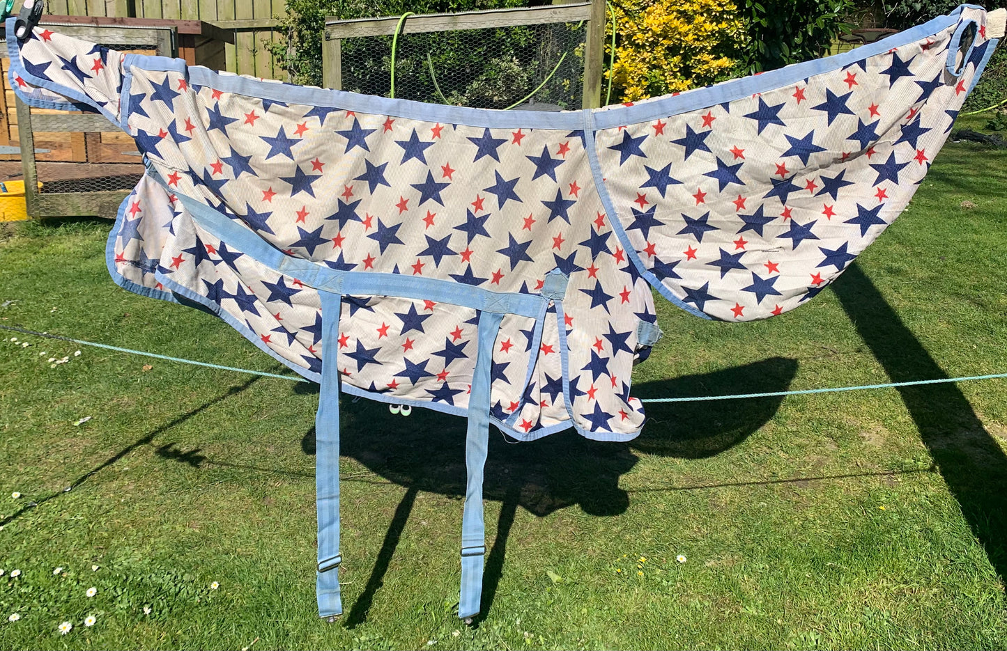 4’6 combo fly rug star print