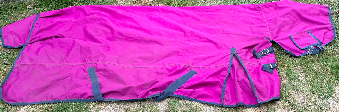 6’9” pink combo no fill light weight turnout rug washed & reproofed