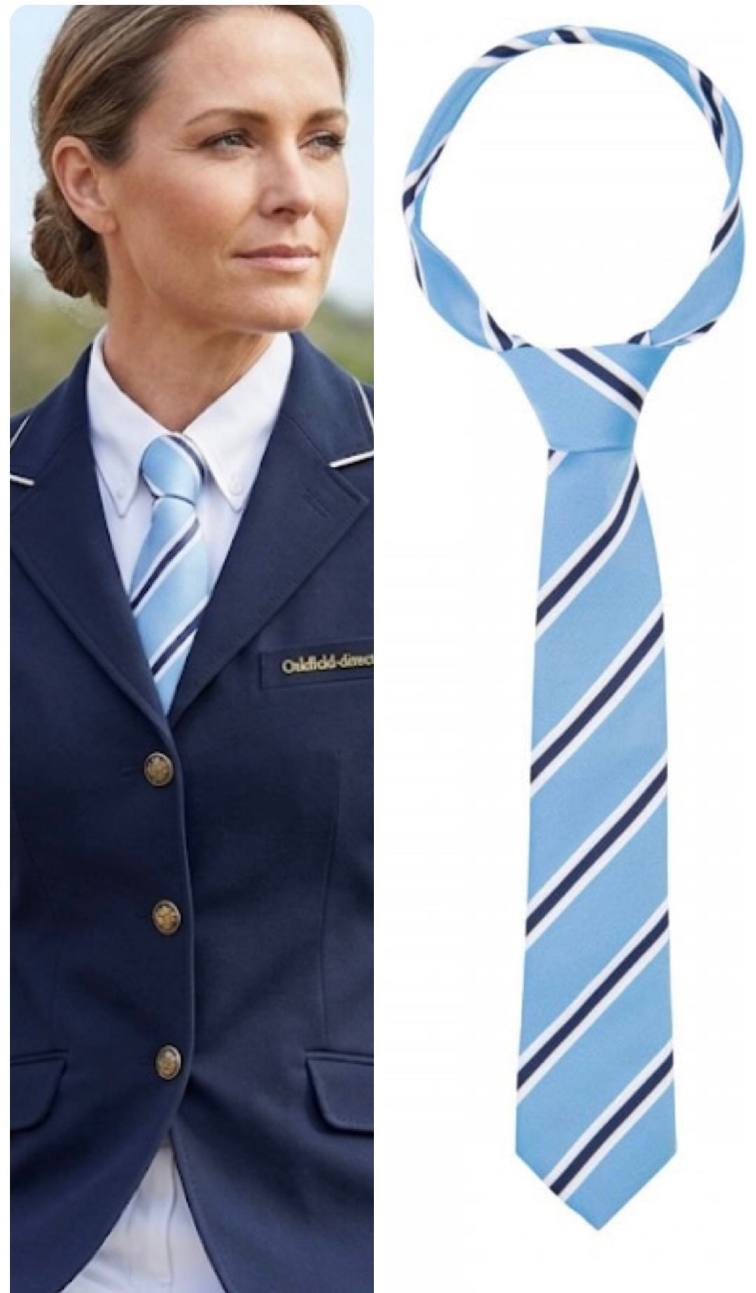 NEW Show Tie by Supreme Products Navy/blue stripe