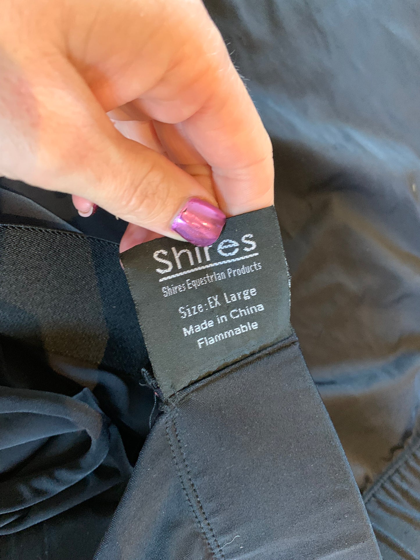 Shires zip up Stretchty Lycra Hood size extra large