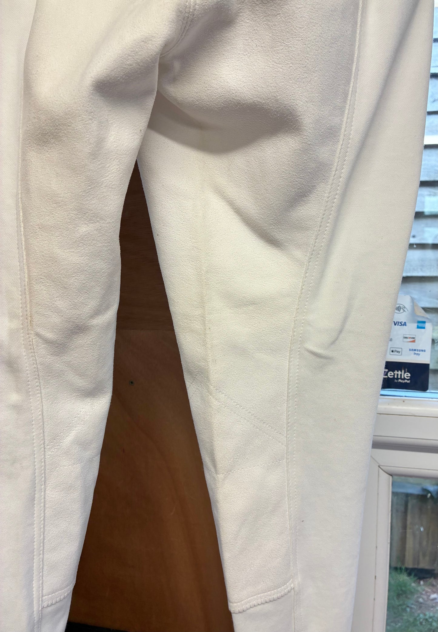 New with tag Mens shires white saddle huggers breeches size 34