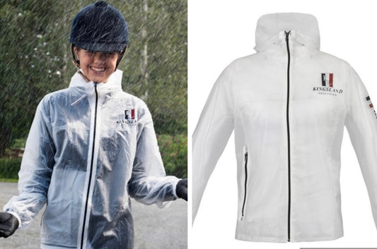 New Kingsland Classic Unisex Rain Jacket, transparent, waterproof coat with taped seams - size small