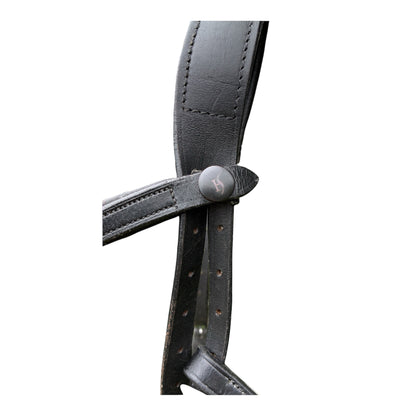 Horsemanship saddlery/Benz equestrian black cob size  anatomical leather bridle