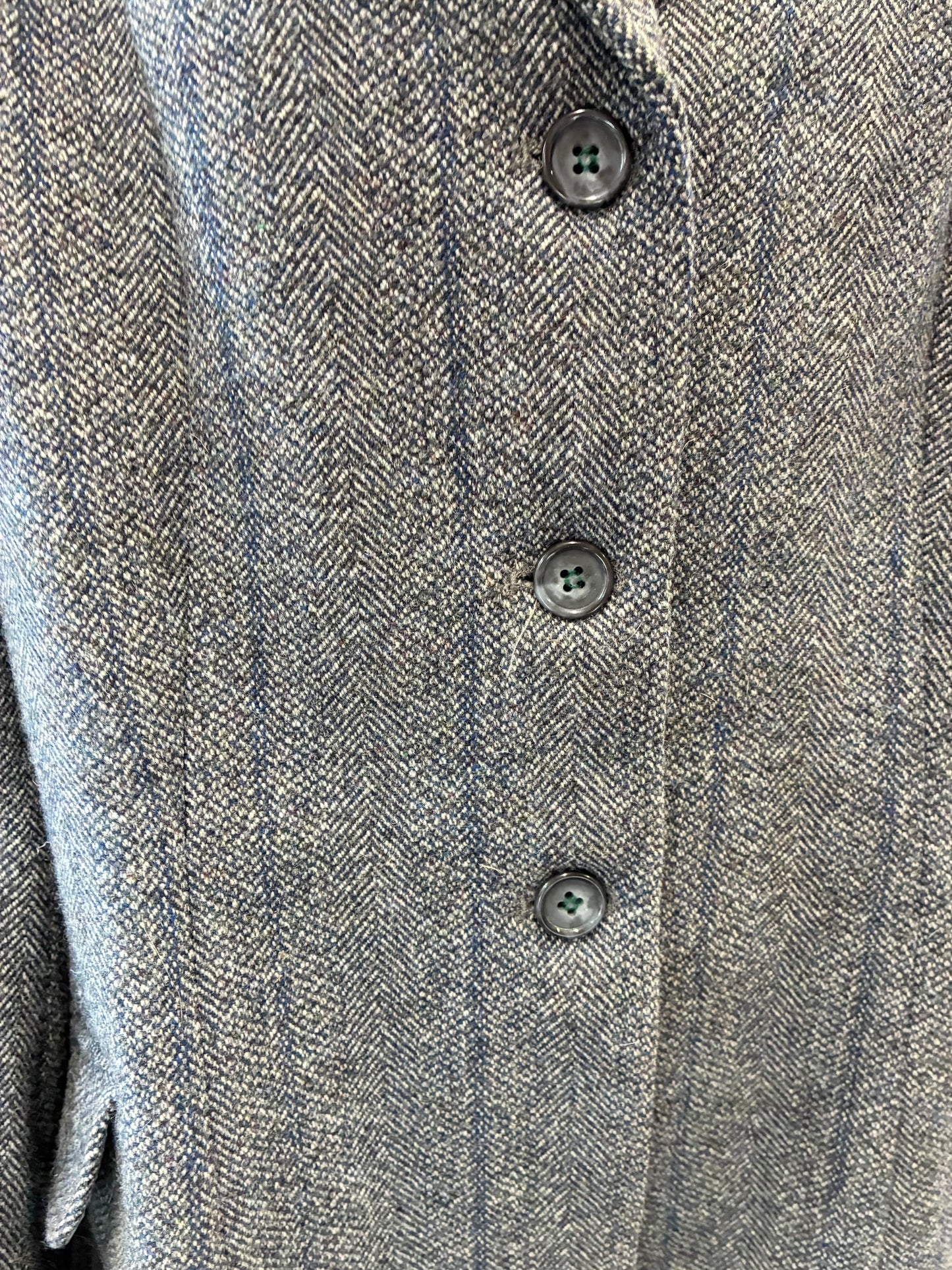 Caldene blue/grey tweed hacking show jacket size 40