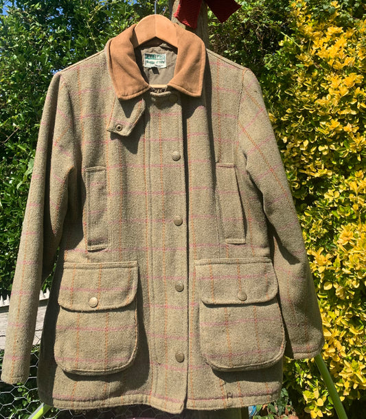 Hoggs of Fife country Jacket Womens Size UK 10 Green tweed