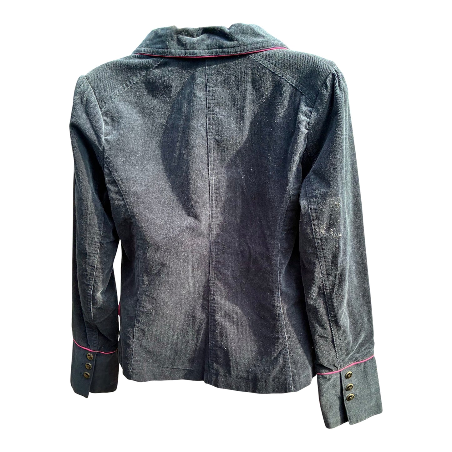 Rydale Size 12 Pink navy Corduroy "Annie Velour" Cotton Riding Blazer Jacket