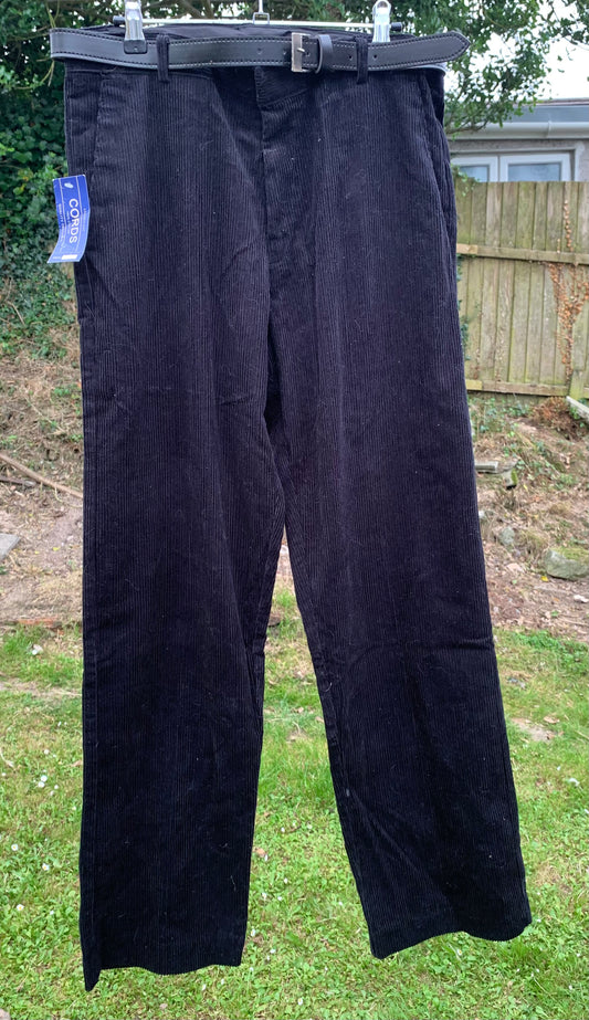 New black cord showing inhand trousers 34” waist 31” leg
