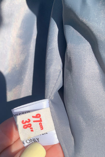 Ladies Grey/blue tweed mears show hacking jacket size 38