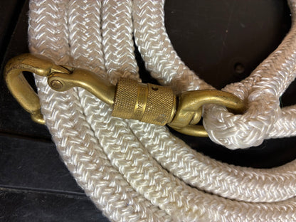 10ft natural horsemanship training lead rope brass swivel snap clip  that attaches to the halter