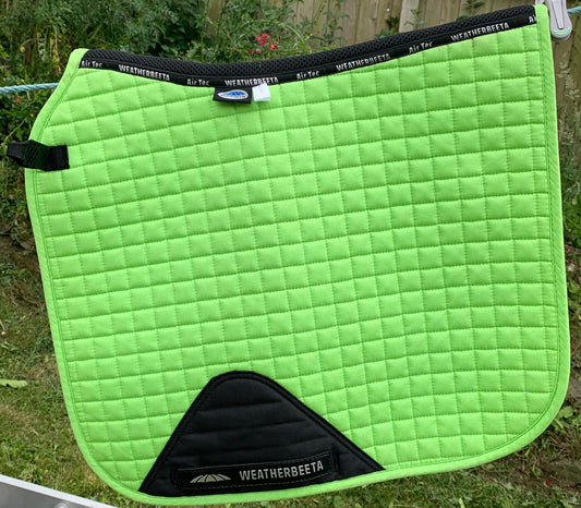 Weatherbeeta pony size lime green dressage saddle pad