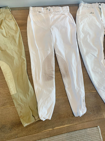 Pikeur mark Todd RTS Jodhpurs/breeches bundle white beige 26waist 28 waist 8/10