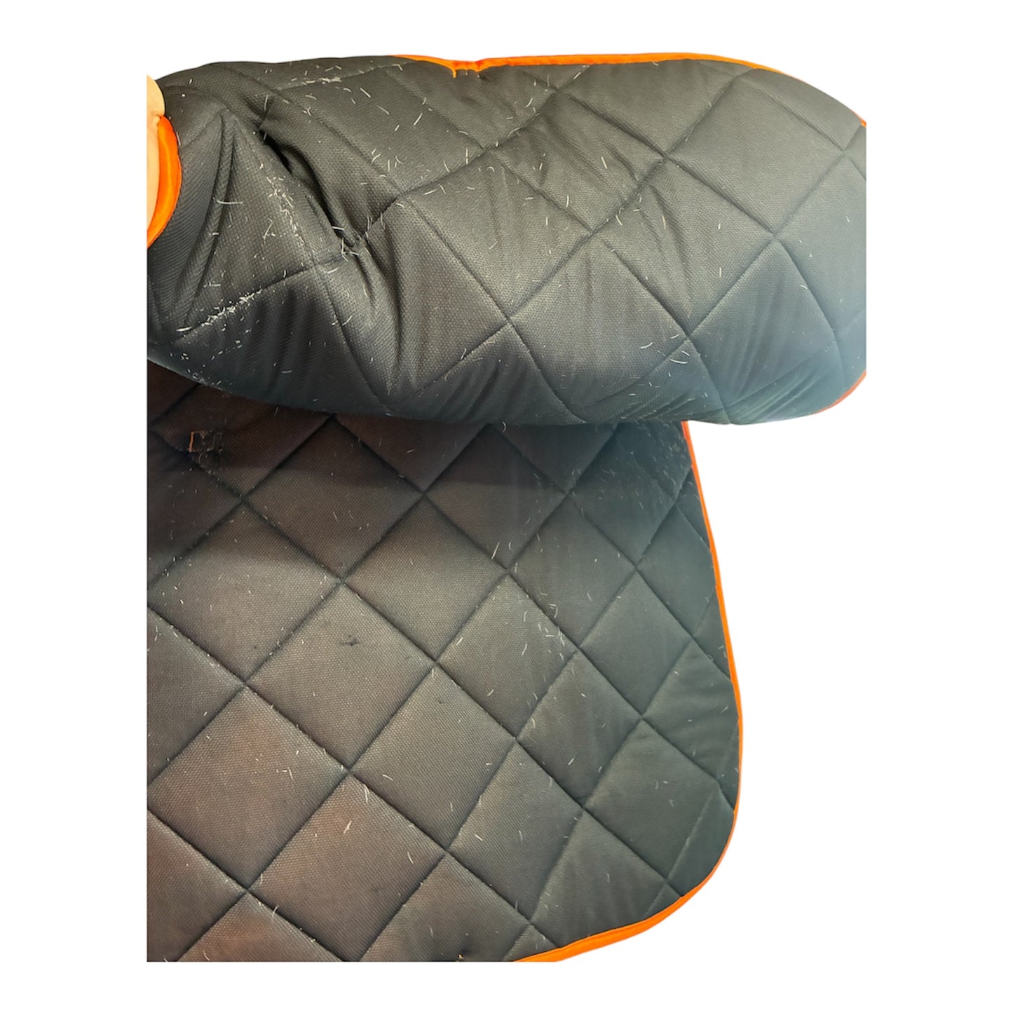 HKM orange Allure saddle pad 
Slightly shiny fabric/satin feel dressage - full
