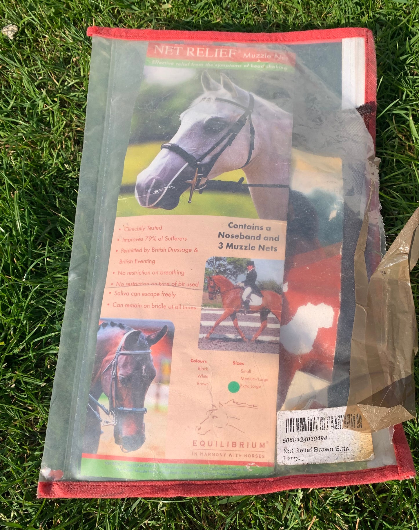 New in pack equilibrium nose net brown extra large nose attachment with 2 extra nets