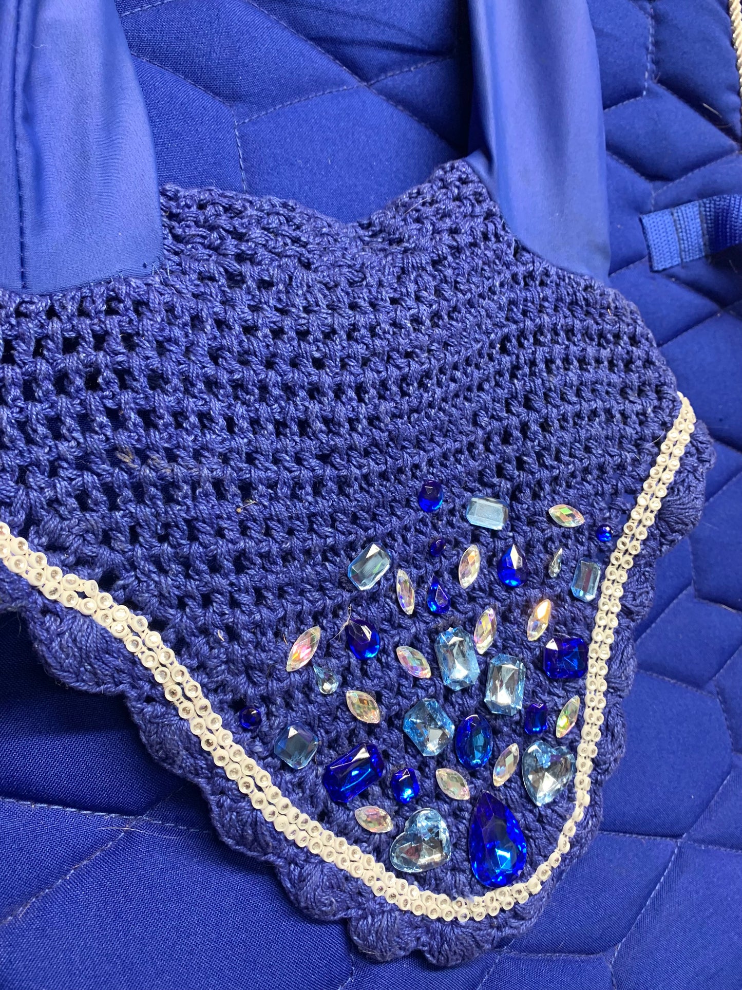 Royal blue matchy ears and saddle pad set
full size