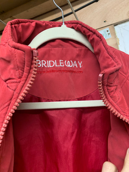 Red bridleway quilted gilet size medium