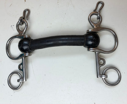 4” Rubber Mullen Mouth Pelham – Short Shank