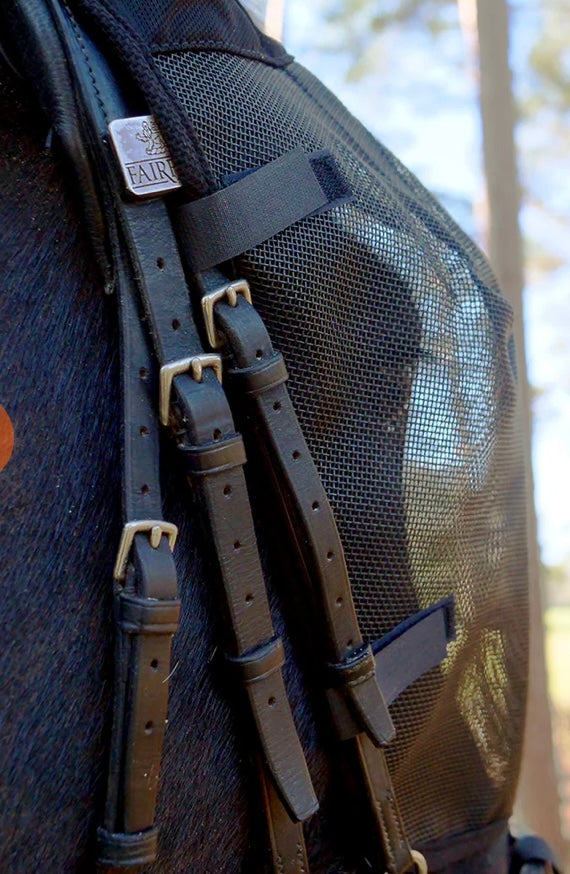 Unworn black equilibrium ride on fly mask size xs extra small