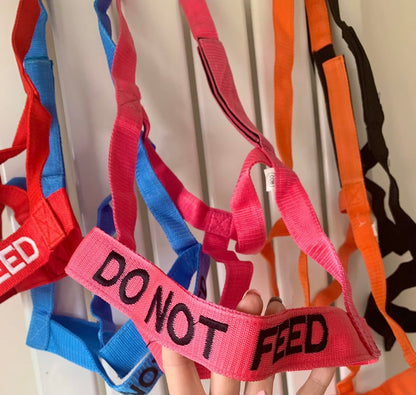 NEW❌‼️DO NOT FEED❌‼️VELCRO CLOSURE FIELD HEADCOLLAR 
 COB SIZE PINK