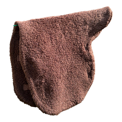 Supreme products 16” straight cut fleece numnah - brown