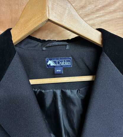 Mens Dublin black show competition jacket with black velvet collar