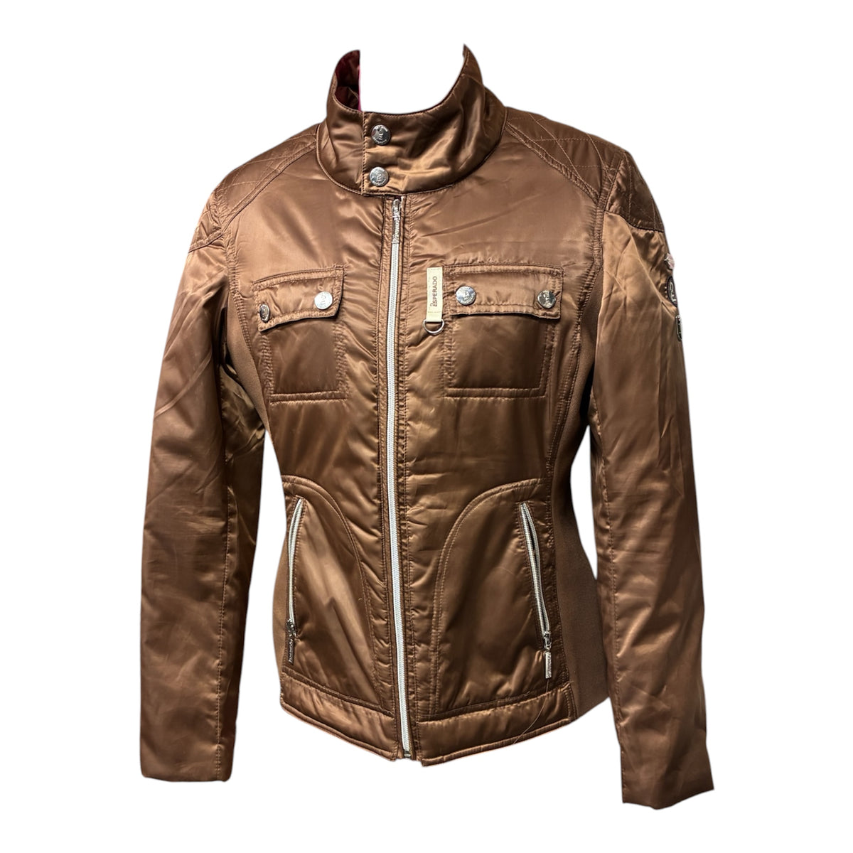 Esperado chocolate brown ladies  jacket rider's best with badges