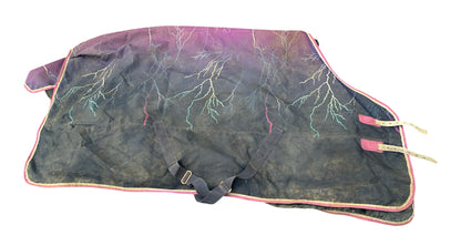 Shires tempest 6’0 lightweight turnout rug purple lightening print