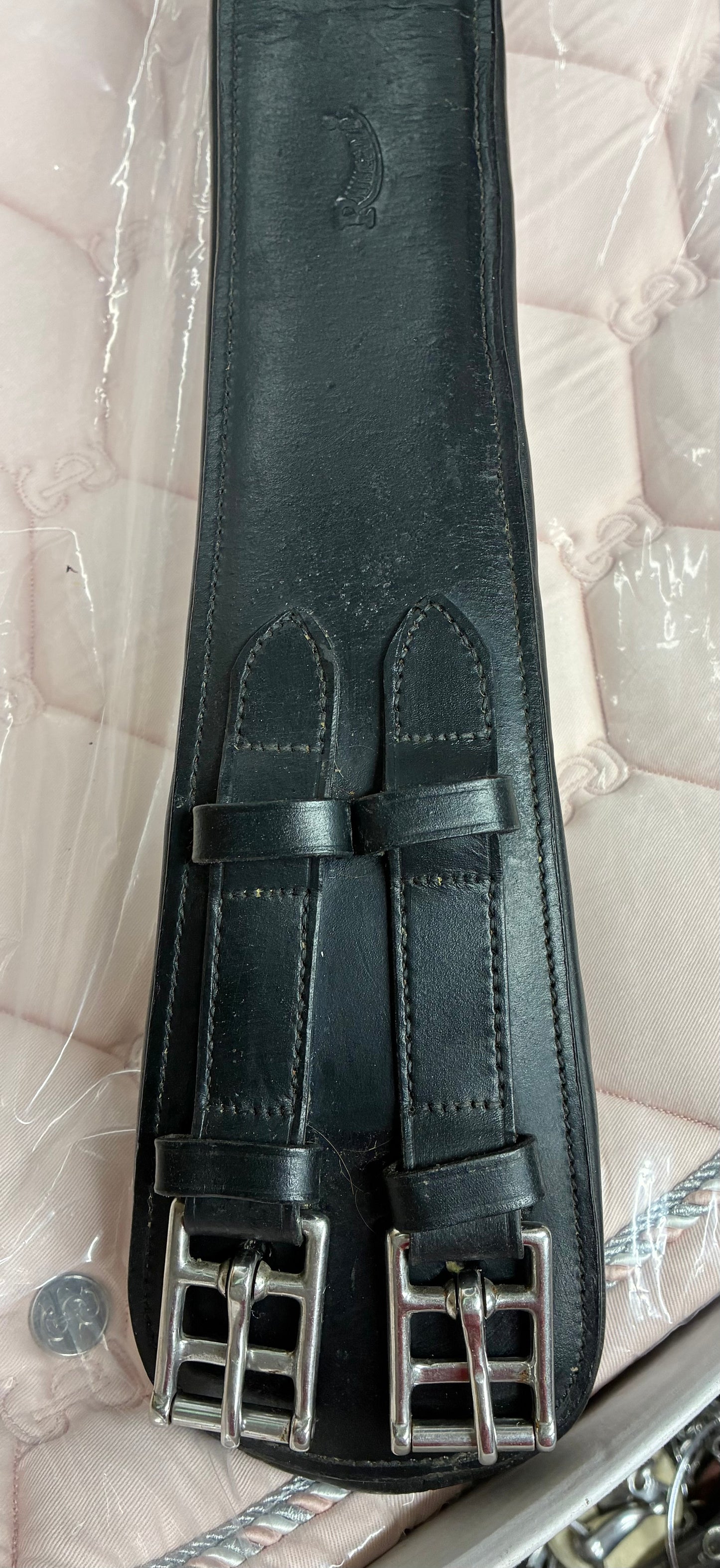 Rhinegold 24” black leather girth