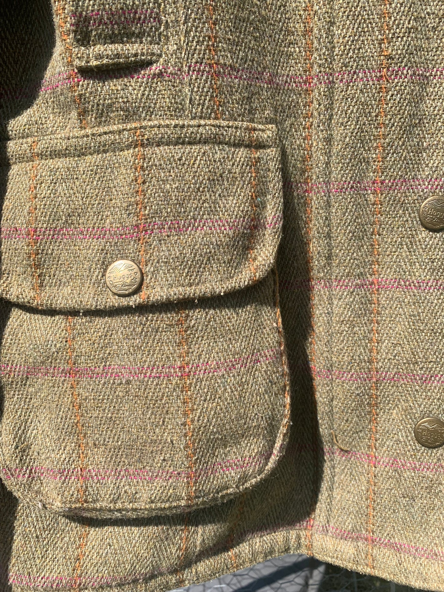 Hoggs of Fife country Jacket Womens Size UK 10 Green tweed