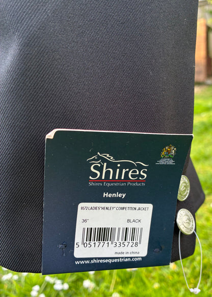 New with tag Shires Henley Ladies Competition show Jacket - Black/Purple size 36” (8/10)