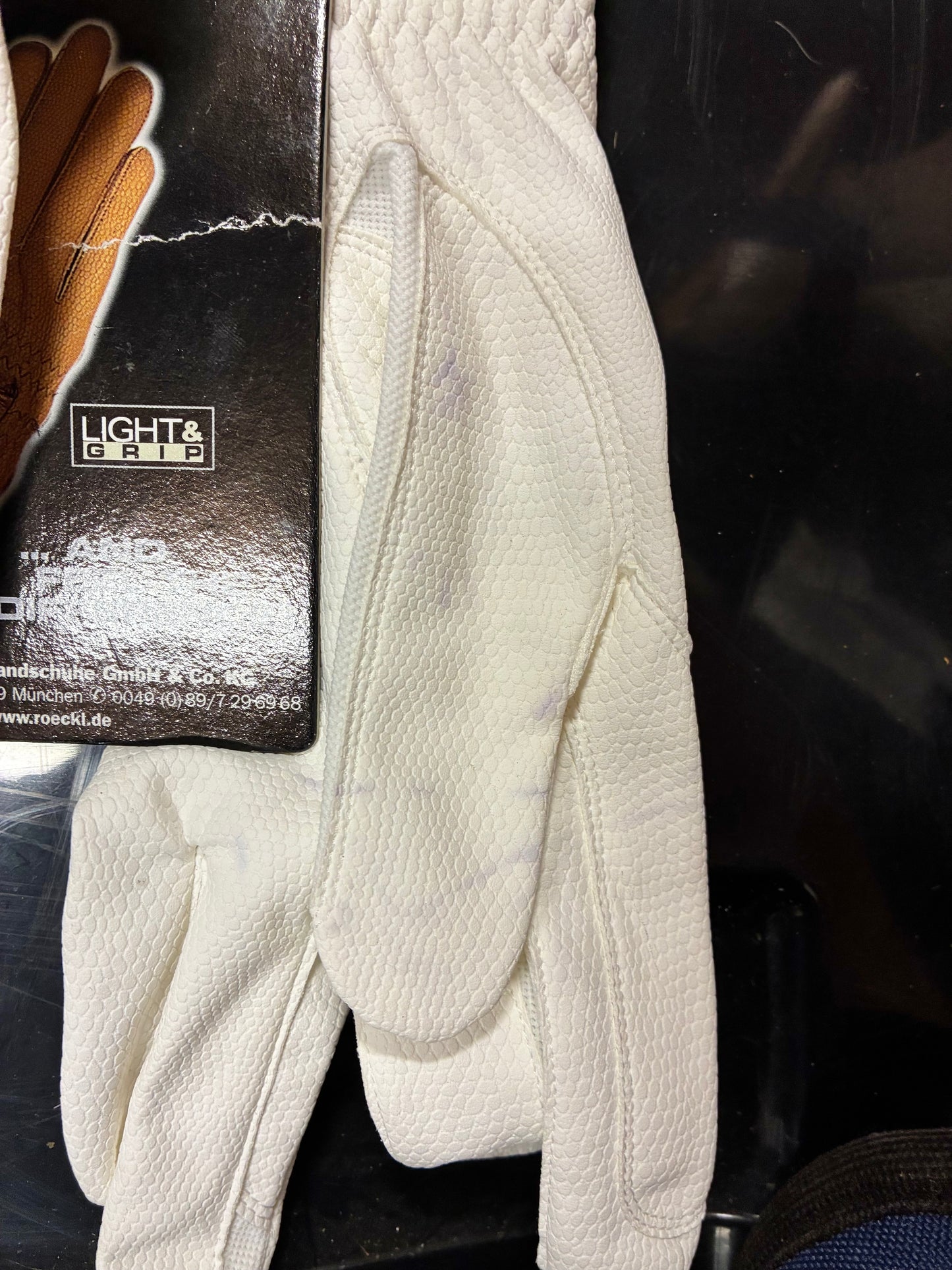 New men’s Roeckl Ulla Salzgeber white riding competition gloves size 10