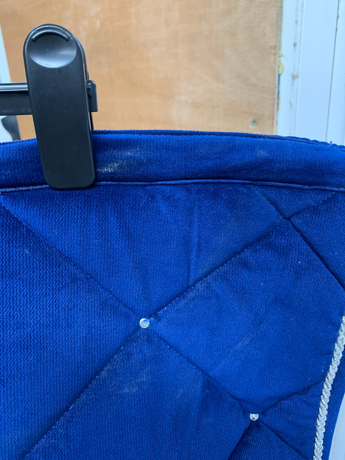 Royal blue velour Whitaker saddle pad cob/full (21” in length)