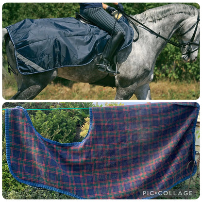 Showerproof Rhino Competition Exercise Sheet with a checked lining, complete with reflective strips 4’11”
