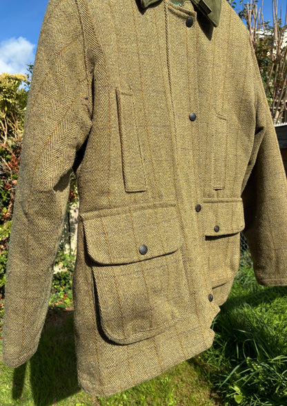 Ladies size 16 green belt tweed country field jacket