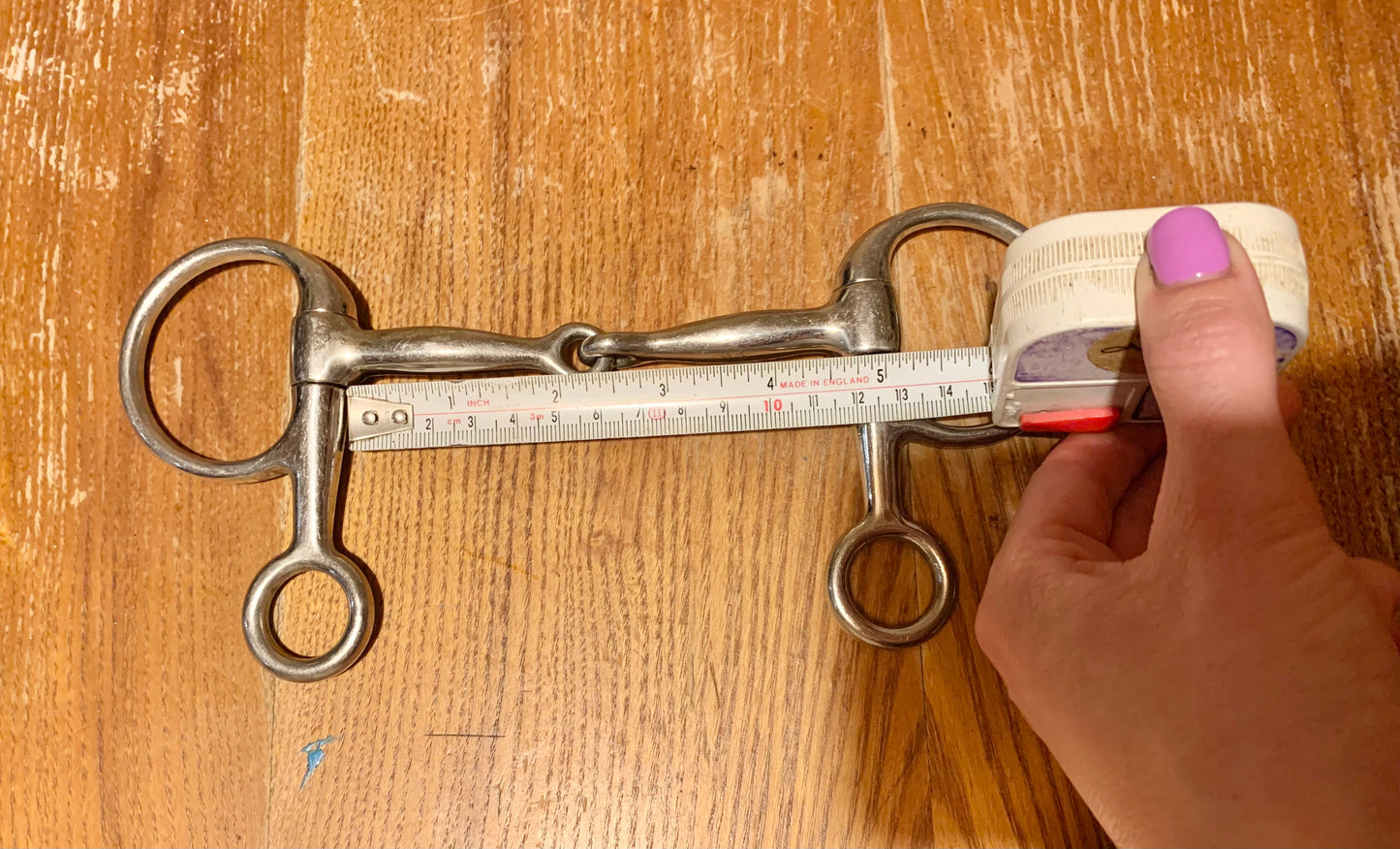 4.75” (5 3/4”) Jointed hanging cheek snaffle