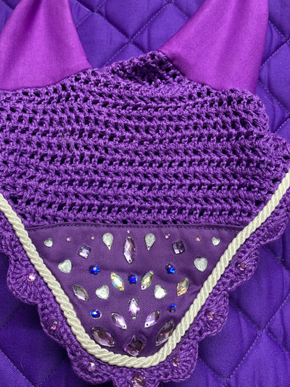 Purple matchy ears and saddle pad set full size