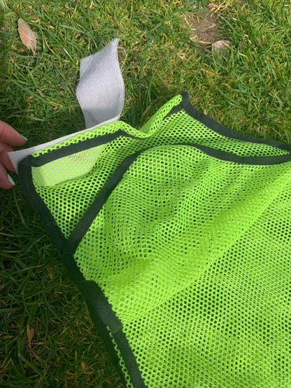 Mesh yellow hi viz exercise sheet