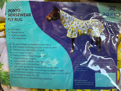 New! Ponyo happy pineapple 🍍 fly rug 3’0