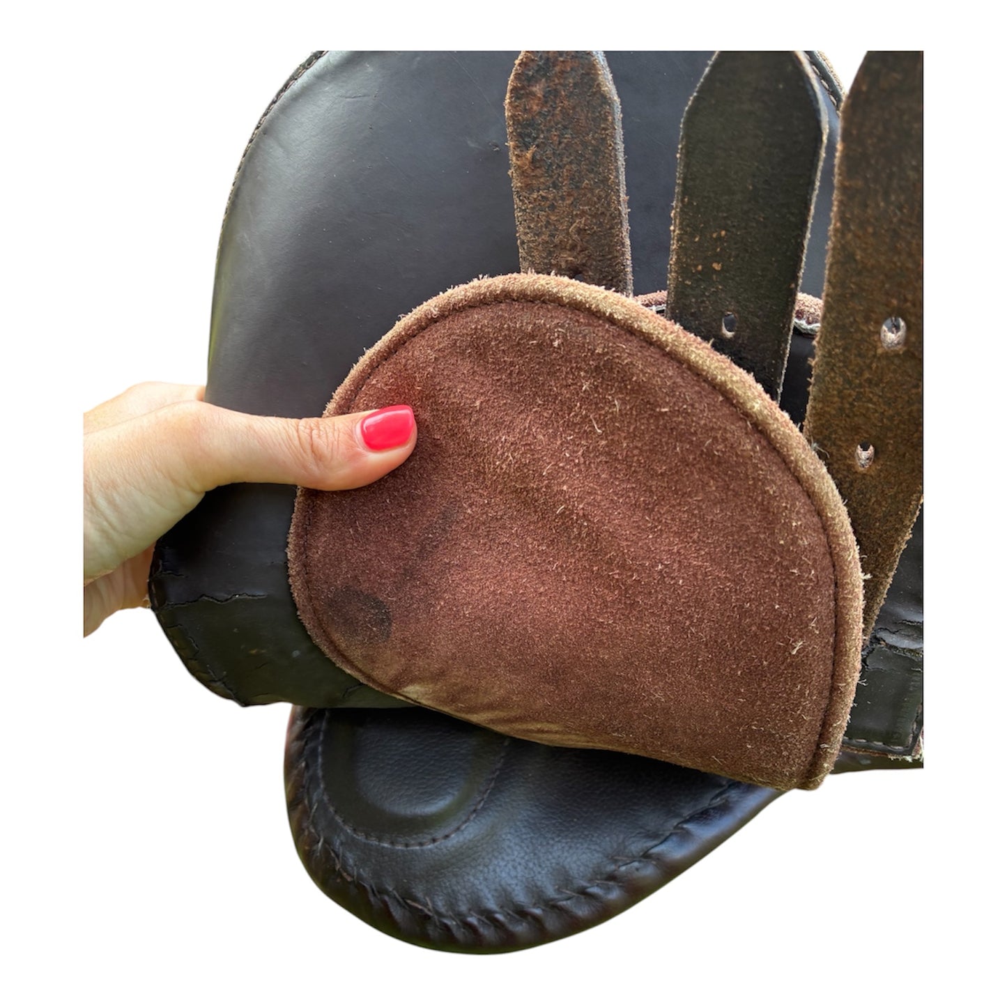 1st ridden/leadrein 12” brown pony Suede show saddle