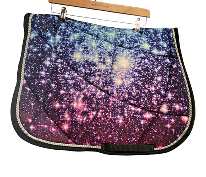 Pony size galaxy print saddle pad