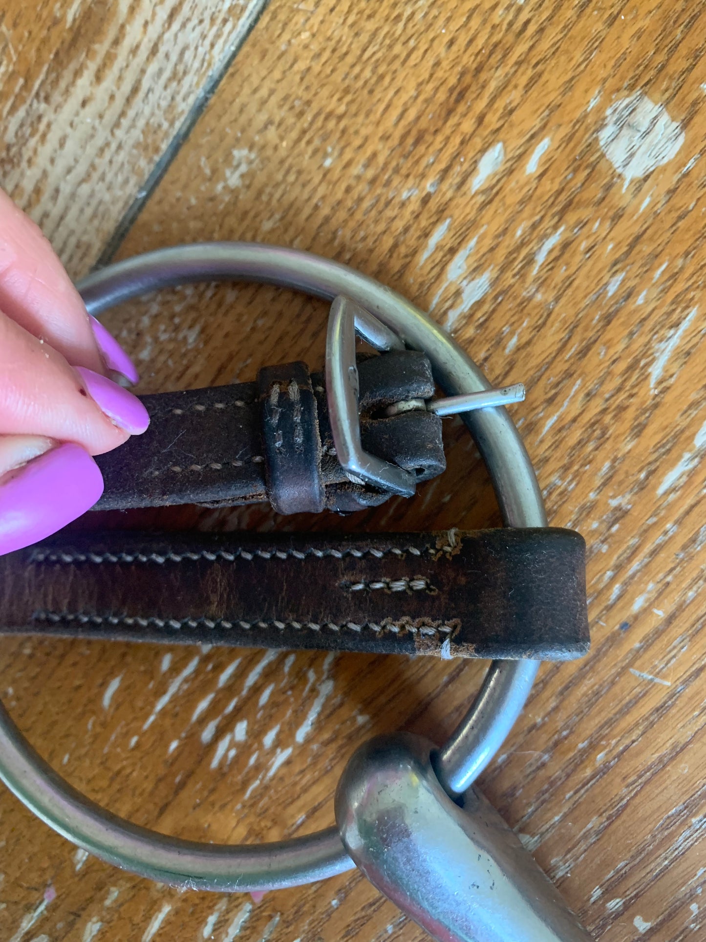 5.5” loose ring racing bit with leathers