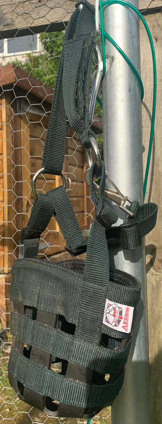 Green aerborne grazing muzzle pony size