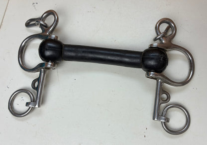 4” Rubber Mullen Mouth Pelham – Short Shank