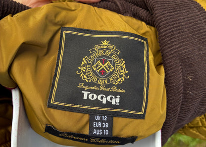 Toggi Quilted Country Jacket – Moss Green/mustard  – UK 12