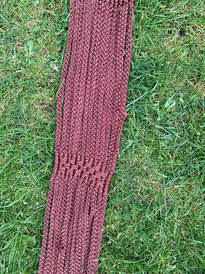 49” Brown Stubben string anti chafing girth 14 strands of non chafing nylon and roller buckles