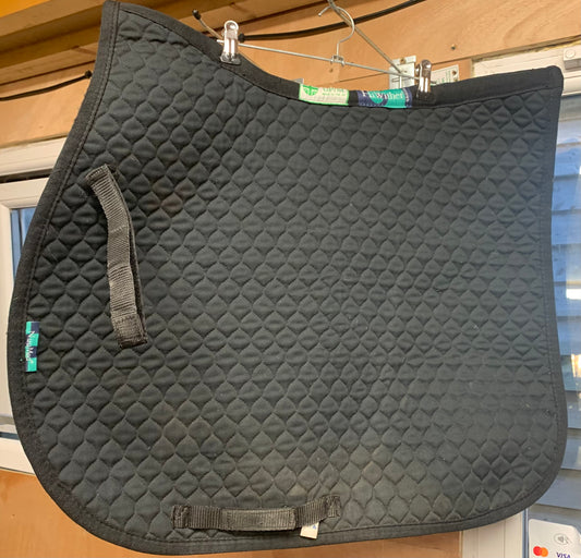 Black GP square hi wither  nuumed griffin saddle pad size medium